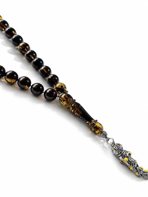 Night Amber Prayer Beads