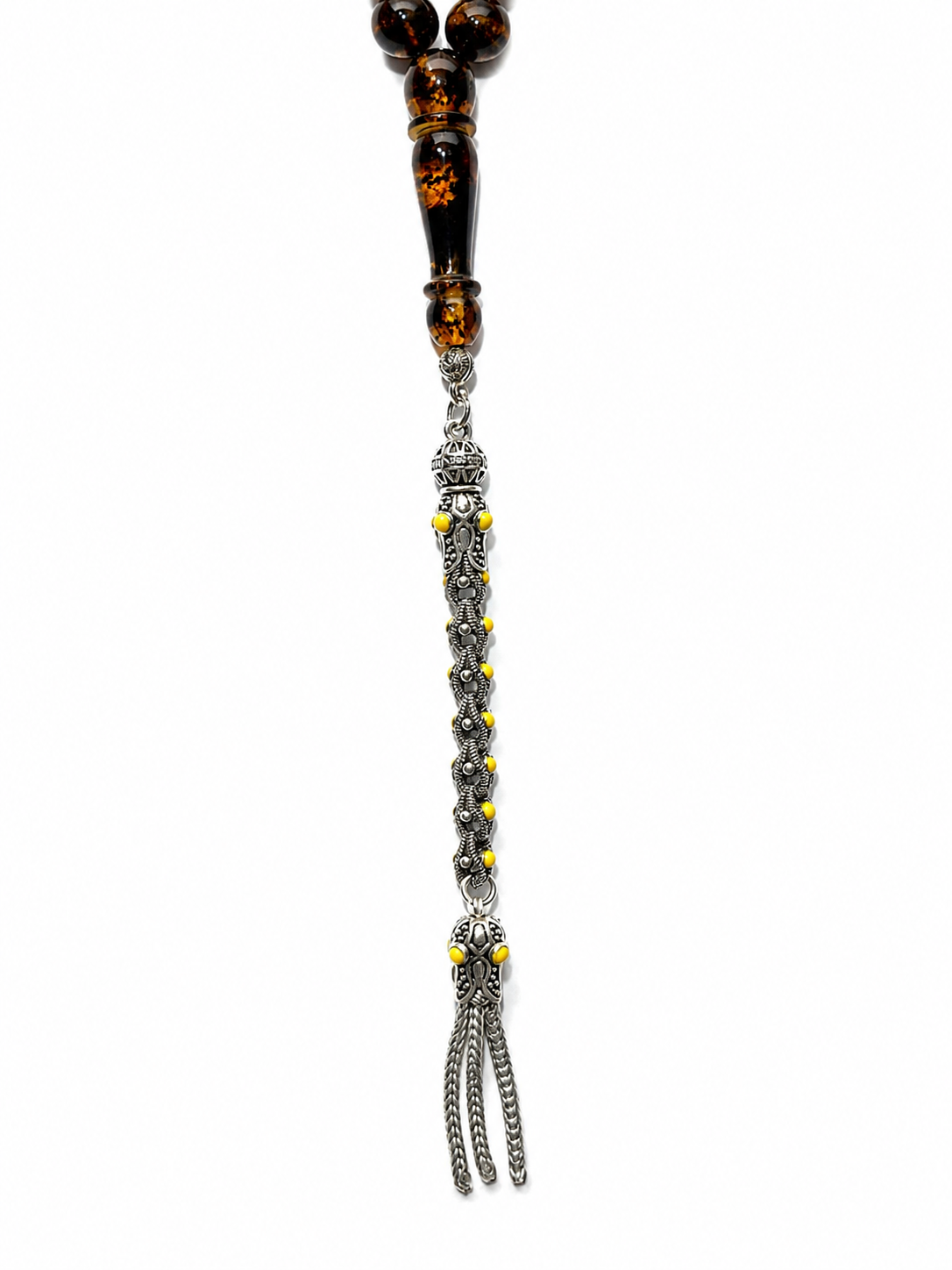 Night Amber Prayer Beads